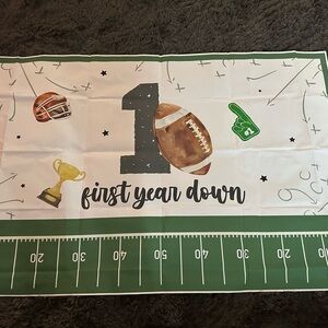 First Year Down Football Party Banner